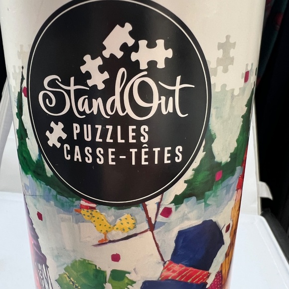 Stand Out Puzzle 750 Piece The Jig is Up 2020 Christmas Sled Ride Family 24 x 18 - Picture 11 of 13
